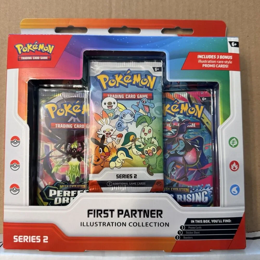 Pokémon TCG First Partner Illustration Collection Series 2 Box w/3 Promo Cards